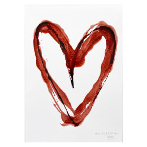 corazón pintado con tinta china Delia rubio